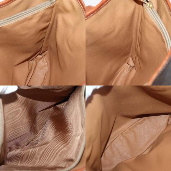 CELINE Macadam Canvas Tote Bag Pvc Leather Brown Gold - Picture 12 of 13